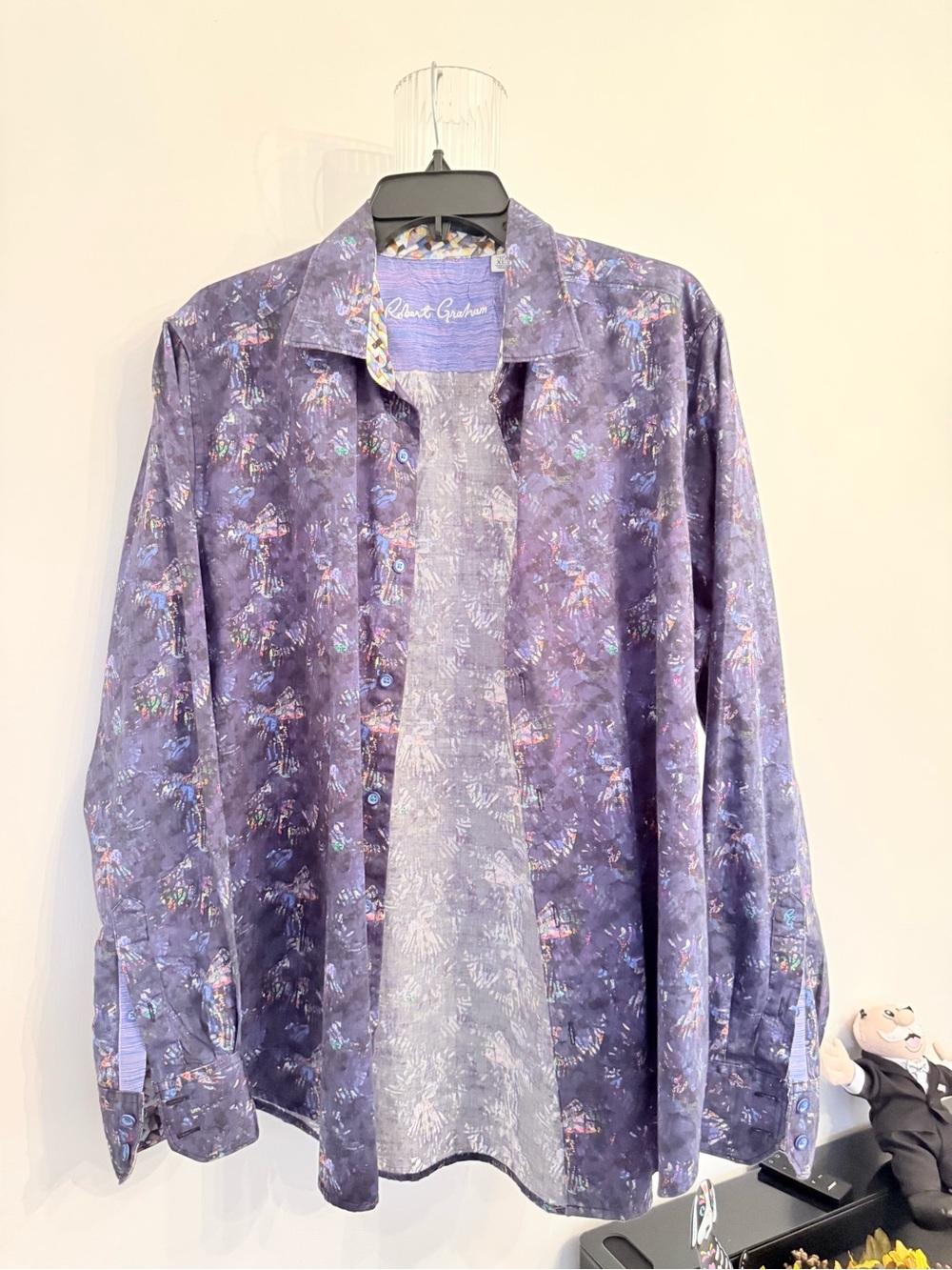 Robert Graham Purple Printed Floral Button-Down Shirt